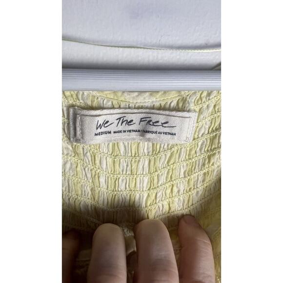 Free People Little Bit of Something Ombre Oversized Blouse Citron Size M NWOT - Picture 5 of 9